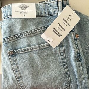 H&M High rise slim straight leg jeans